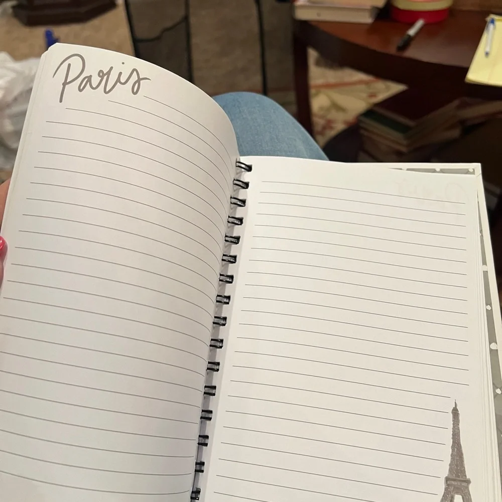 Elegant Paris Notebook with Eiffel Tower Design 160 ruled pages